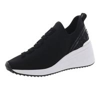 DKNY Women's Keeva-Wedge Sneaker, Black, 4 UK