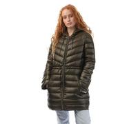 DKNY Womens/Ladies Cinched Waist Puffer Jacket - Green Grey - L - Green Grey - 100% Polyester