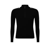 DKNY Womens/Ladies Logo Half Zip Long-Sleeved Sweater Top - Black - L - Black - 77% Viscose/23% Nylon