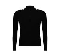 DKNY Womens/Ladies Logo Half Zip Long-Sleeved Sweater Top - Black - M - Black - 77% Viscose/23% Nylon