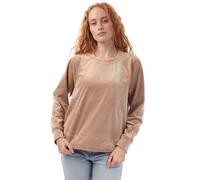 DKNY Womens/Ladies Rhinestone Velour Crew Neck Sweatshirt GT10031