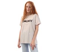 DKNY Womens/Ladies Sequin Logo T-ShirtS Beige GT10091