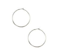 DKNY Women's Large Texture Hoop Silver Finish Earrings in Gold DKNY Gold One Size