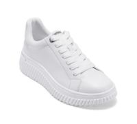 DKNY Women's Lobeco Lace Up Everyday Sneaker, White, 5 UK