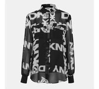DKNY Womens Logo Shrt Long Sleeve Patterned Shirt
