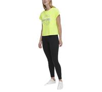 DKNY Women's Metallic Athletic Mesh Shirt T, Zest, XS