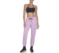 DKNY Women's Metallic Logo Everyd Sweatpants, Tulle, M