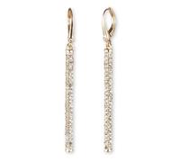 DKNY Women's Micropave Linear Earrings with Crystals - Gold & Crystal DKNY Gold One Size