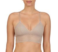 DKNY Women's Modern Lace Racerback Longline Bralette Bra, Champagne, M