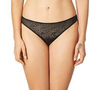 DKNY Women's Modern lace Trim Thong Panties, Black, M
