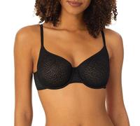 DKNY Women's Modern Lace Unlined Demi Bra, Opaque, Black, 34DD