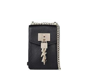 DKNY Women's N/S Crossbody, Black/Gold Elissa Small, One Size