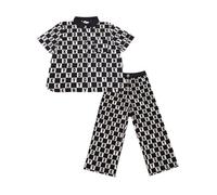 DKNY Womens Navy Check Logo Pyjama Set