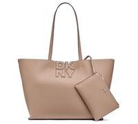 DKNY Women's Nicole Tote 100% Polyurethane, Cappuccino and Light Taupe, Cappucino And Light Taupe, Large