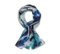 DKNY Women's Paint Print Wrap Scarf Fashion, Atlantic Blue, One Size