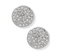 DKNY Womens Pave Stud Earrings in Silver with Crystal Stones, 60495796