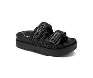DKNY Women's Piper-Platform 30 mm Sandal, Black, 41 EU