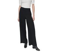 DKNY Women's Pull On Wide Leg Twill Pant, Black, S