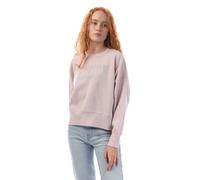 DKNY Womens Rhinestone Crosswalk Crew Sweatshirt in Light Pink Cotton - Size Medium