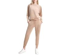 DKNY Women's Rhinestone Logo Velour Jogger Sweatpant, Praline, M