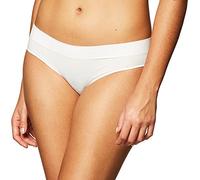 DKNY Women's Seamless Litewear Bikini Panty Style Underwear, Poplin White, XL