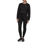 DKNY Women's Sport Hoodie, Black/Silver, Large