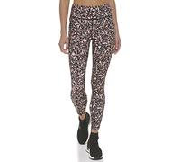 DKNY Women's Sport Pollock Print High Waist 7/8 Tight W/Pockets Leggings, Rosewater, L