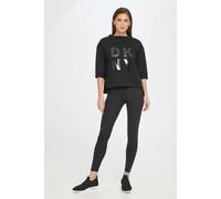 DKNY Women's Stacked Lacquer Logo Popover Black | Size: Medium DKNY Black M
