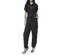 DKNY Women's Tech Crinkle Jogger Pants, Black, M