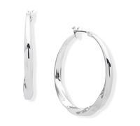 DKNY Medium Twist Hoop Earrings - Elegant Hoop Earrings for Women - Beautiful Women's Jewelry - Silver, One Size, Silver, No Gemstone