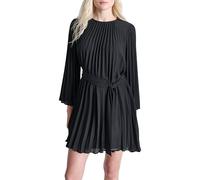 DKNY Women's V-Neck Flutter Sleeve Dress, Black, 10