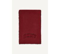 DKNY Women's VARSITY KNIT LOGO SCARF MERLOT DKNY Merlot One Size