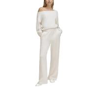 DKNY Women's Wide Leg Greenwich Pants, Sand Sweatpants, XL