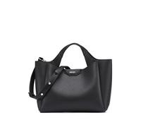 DKNY Women Willa Mini Satchel 100% Polyurethane, Black and Silver, Small