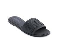 DKNY Women's Willow-Flat Slide Everyday Cushioned Insole Footwear Sandal, Black, 5.5 UK