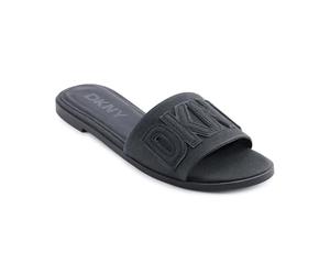 DKNY Women's Willow-Flat Slide Sandal, black, 40 EU