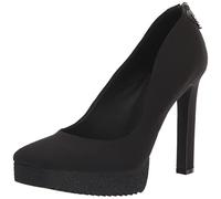 DKNY Women's Zayne Slip-on Square-Toe Platform Pumps, Black, 4 UK
