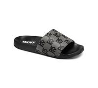 DKNY Women's Zella-Flat Slide 15mm Sandal, Black, 7.5 UK