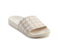 DKNY Women's Zella Flat Slide Sandal, Bone, 38 EU