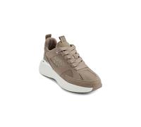 DKNY Women's Zofi Lace Up Sneaker with Logo, Solid Ash, 7 UK