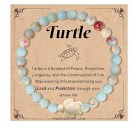 Dkodfi Natural Stone Stretch Bracelet for Women -Butterfly/Wave/Fish/Elephants Gift Friendship Bracelets, Mothers Day Birthday, Valentines Gifts, Retirement,Inspirational Gifts for Sister, One Size