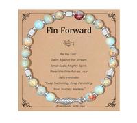 Dkodfi Natural Stone Stretch Bracelet for Women -Butterfly/Wave/Fish/Elephants Gift Friendship Bracelets, Mothers Day Birthday, Valentines Gifts, Retirement,Inspirational Gifts for Sister, One Size