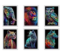 DKORARTE Set of 6 A4 Decorative Wall Sheets for Pictures Living Room Decoration, Modern, Bedrooms, Rooms, Without Frame, Nature and Animals (29.7 x 21 cm)