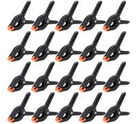 DkOvn 10/20/30/60 Pack Spring Clamps, 3.5in Plastic Spring Clamps, Heavy Duty Clamps for Crafts and Woodworking, Backdrop Clips Clamps for Backdrop Stand(20 Pack)
