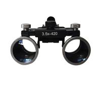 DKPLOE Dental Loupes 2.5X / 3.5X Surgical Medical Binocular Loupes Working Distance 420mm For Dentistry Precision Manufacturing Jewelers Etc(Without light,3.5X)