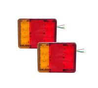 DKPMWD 12V 24V Rear Side Trailer Tail Lights Lorry Brake Indicator Turn Signal For Truck Caravan Van Boat Waterproof Lamp 2PCS Car Rear Bumper Light(24V)