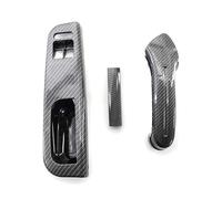 DKPMWD Inner Handle Decorative Frame for VW for Golf for Bora for Passat 1999 2000 2001 3Pcs Carbon Fiber Car Door Pull Grab Handle Switch Cover 3B0867175 3B1867171D 1J0 867172A