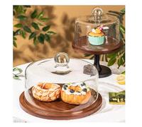 DKRAHRJJ Cake Stand, Dessert Platter Cupcake Holder Cheese Platter Cake Plate, for Festive Party Birthday Wedding/15Cm with Lid