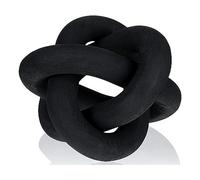 DKSooozs 1 Piece 3 Link Wood Knot Decor Hand Carved Coffee Table Decor Modern Farmhouse Shelf Decor Boho Black