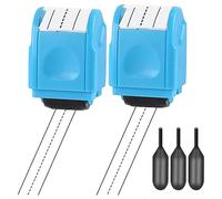 DKSooozs 2PCS Self-Inking Practice Line Roller Stamp Handwriting Lines Stamp Roller with 3 Refills,Blue